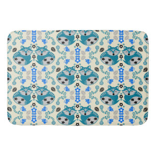 Tapis De Bain Décor d'impression de renard d'art folklorique