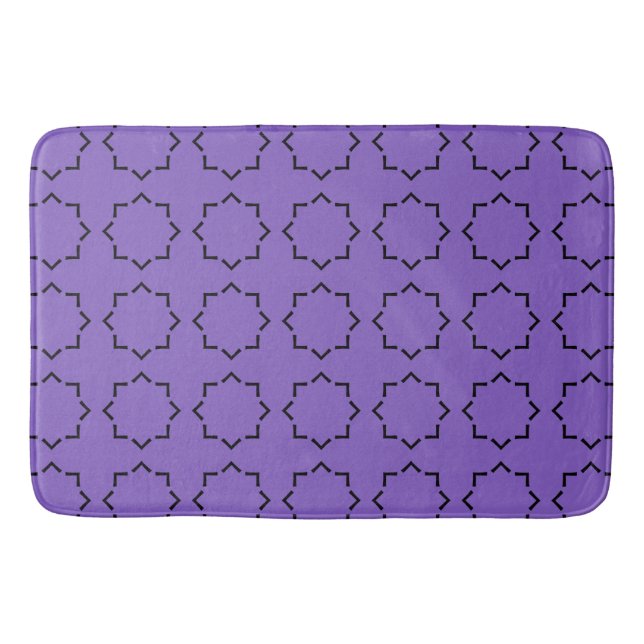 Tapis De Bain Décor violet et noir (Devant)