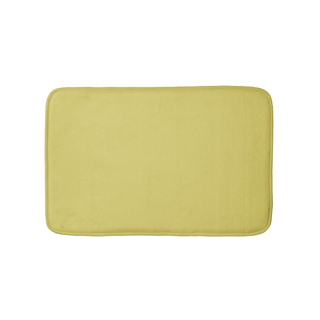 Tapis de Bain Décoratif Jaune Chaud Douceur (Devant)