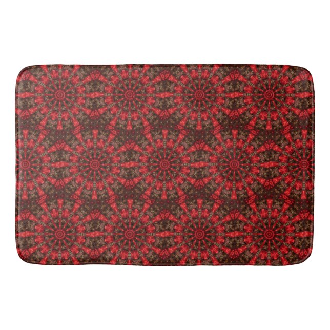 Tapis de bain décoratif rouge (Devant)