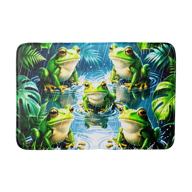 Tapis De Bain Décoration de maison Grenouilles  (Devant)