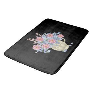 Tapis De Bain décoration fleurs lancer oreiller
