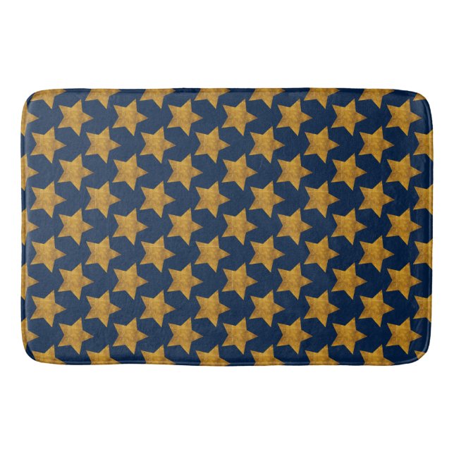 Tapis de bain décoration maison étoiles dorées ble (Devant)