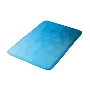 Tapis De Bain Dégradé de cyan bleu motif en maille géométrique T