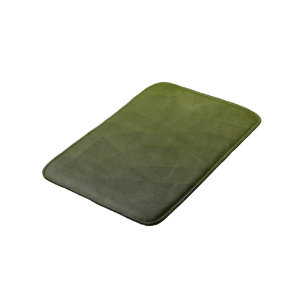 Tapis De Bain Dégradé de vert olive de l'armée à motif géométriq
