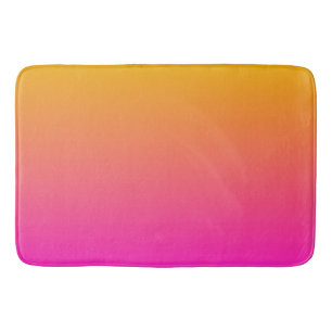 Tapis De Bain dégradé jaune et rose ombre