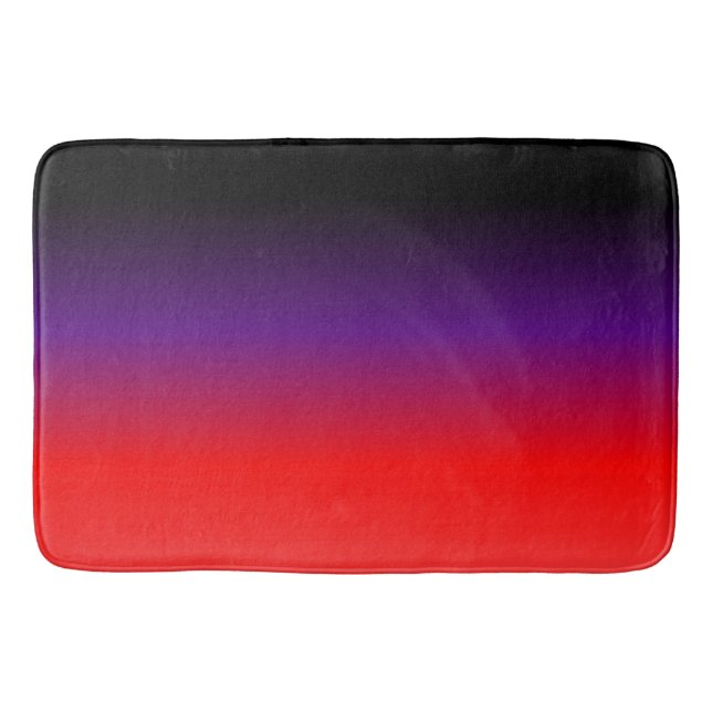 Tapis De Bain Dégradé noir, pourpre et rouge (Devant)