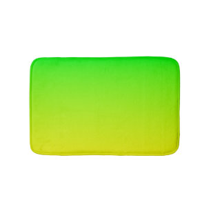 Tapis De Bain Dégradé vert et jaune du néon