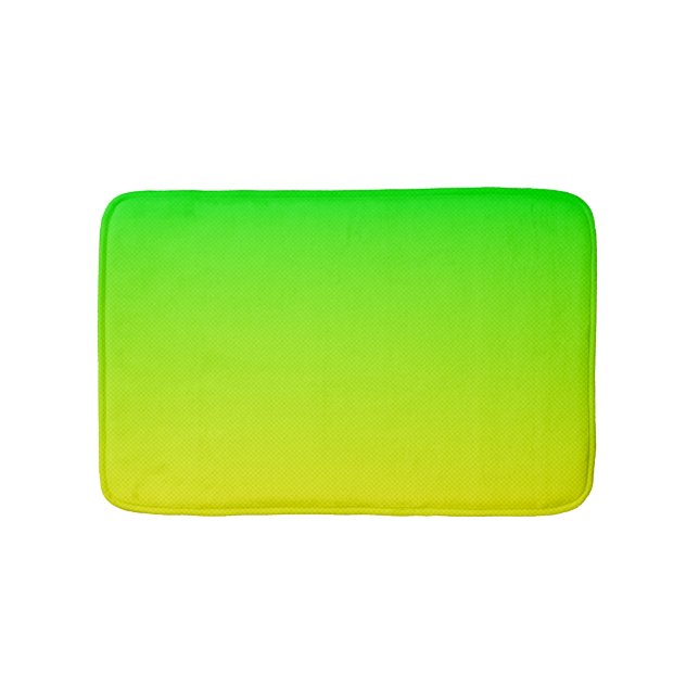 Tapis De Bain Dégradé vert et jaune du néon (Devant)