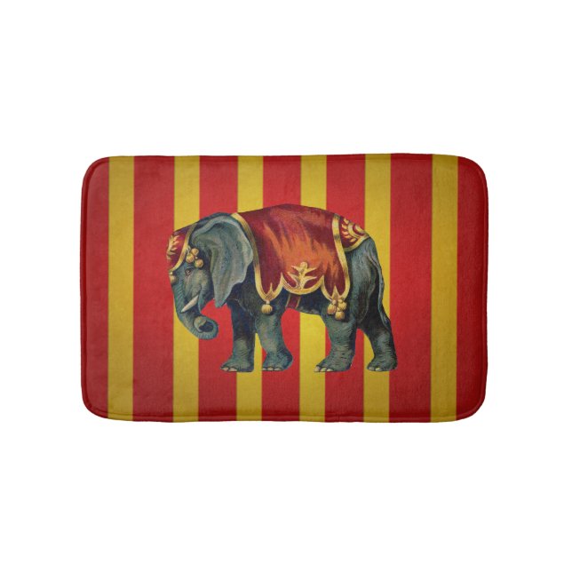 Tapis de bain d'éléphant de cirque vintage (Devant)