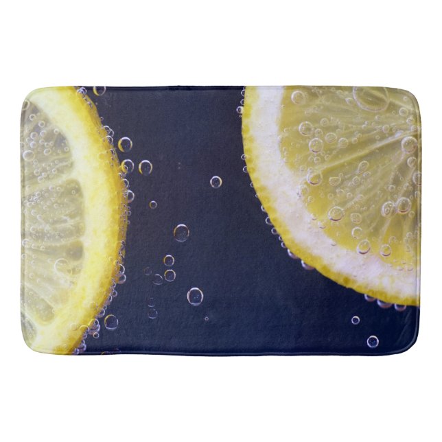 Tapis De Bain Délicieuses tranches de citron dans l'eau (Devant)