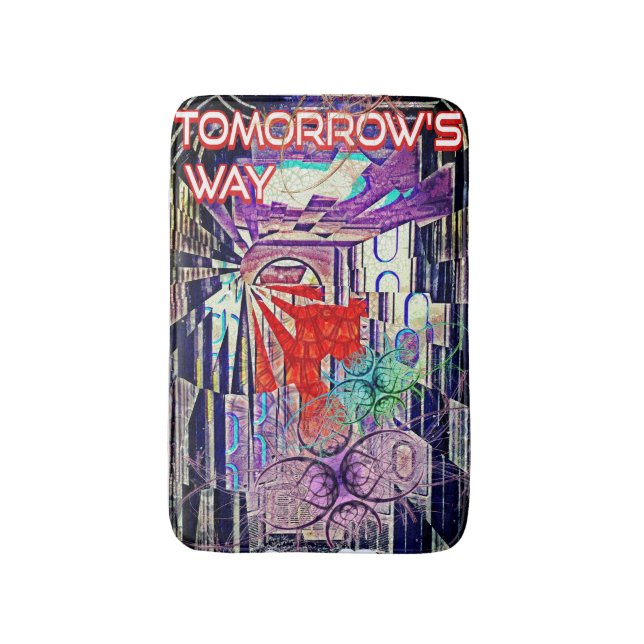 Tapis De Bain Demain's Way Aujourd'hui Retro Future Art (Devant (Vertical))