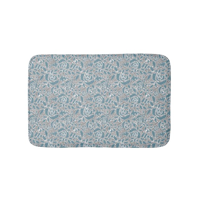 Tapis De Bain Dentelle abstraite sans couture romantique rétro b (Devant)