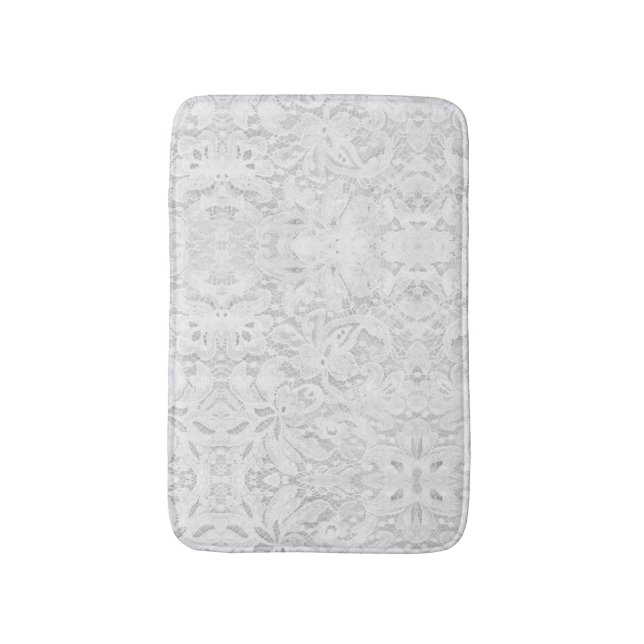 Tapis De Bain Dentelle blanche tombante (Devant (Vertical))