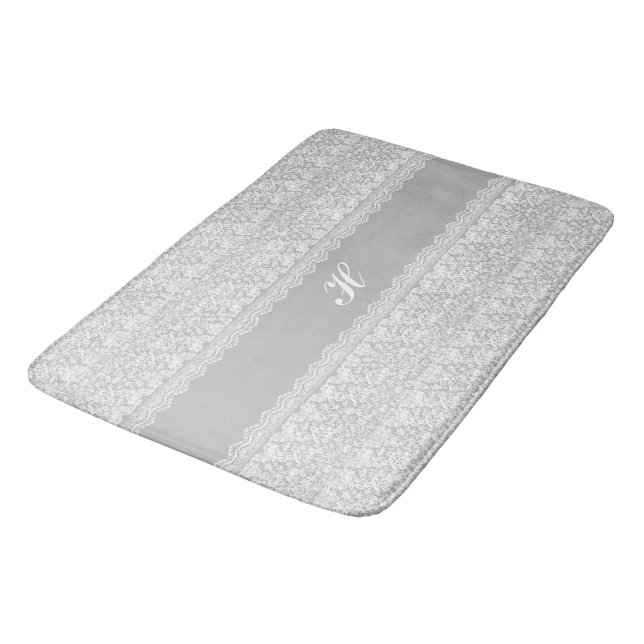Tapis De Bain Dentelle élégante avec (ou sans) initiale (Angle)