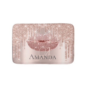 Tapis De Bain Dérivés Rose Pink Blush Nom de la Parties scinti