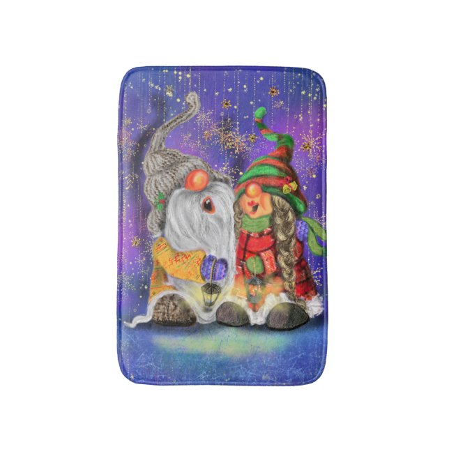 Tapis de bain des lutins de Noël (Devant (Vertical))