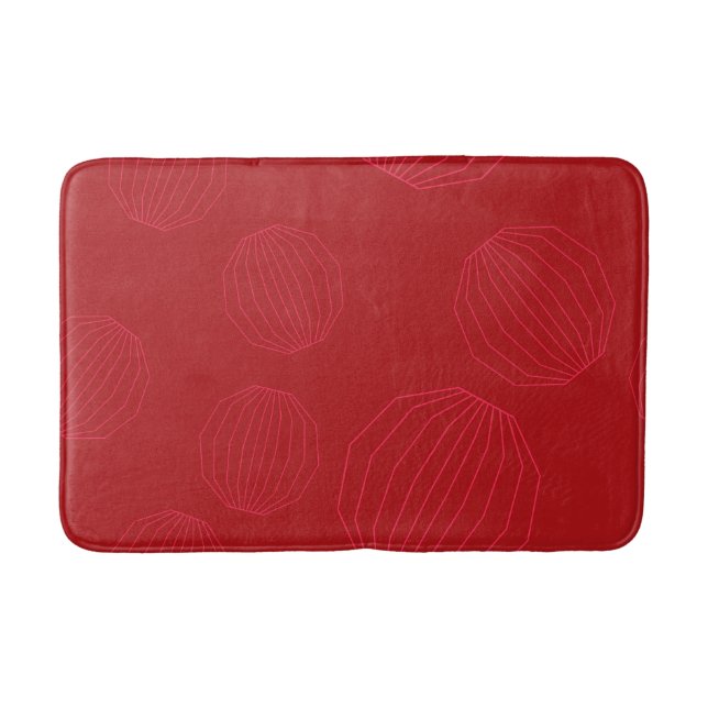 Tapis De Bain Des ornements de Noël simples, modernes et fluides (Devant)