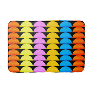 Tapis De Bain Des rayures Abstraites modernes colorées