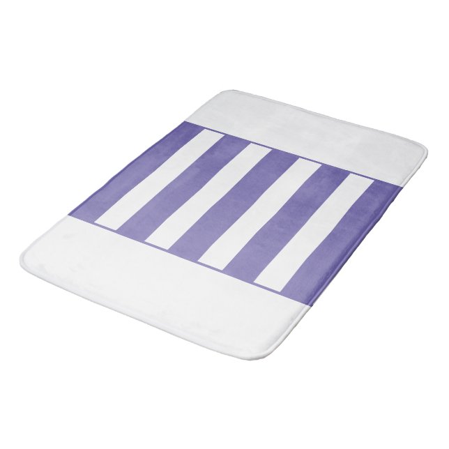 Tapis De Bain Des rayures au milieu. Permule et blanc. (Angle)