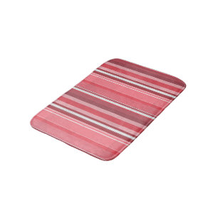 Tapis De Bain Des rayures roses et puantes