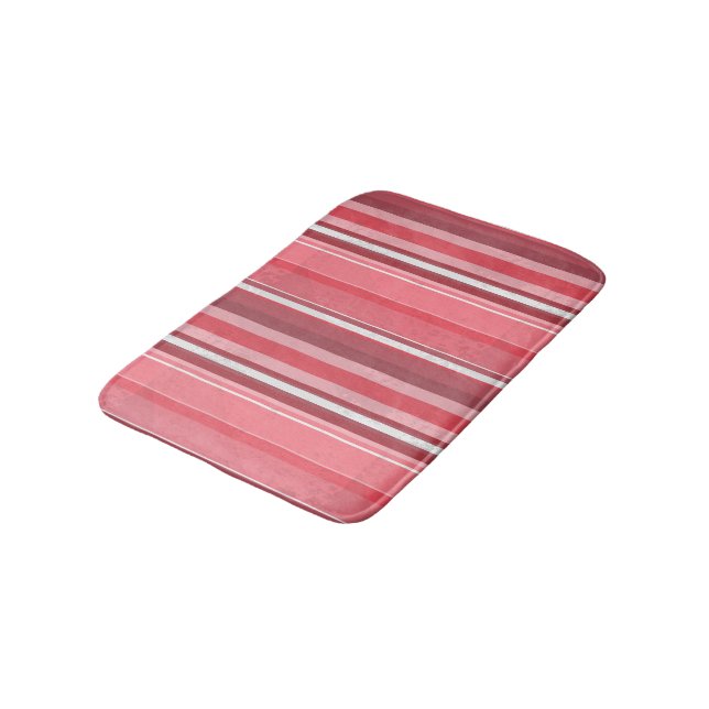 Tapis De Bain Des rayures roses et puantes (Angle)
