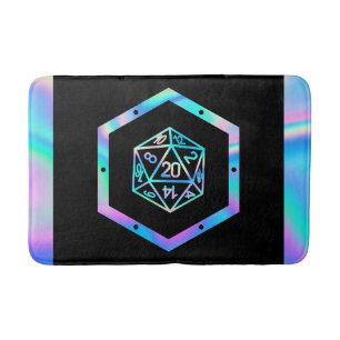 Tapis De Bain Dés RPG   Jeu d'Imaginaire de table Holo Retro PnP
