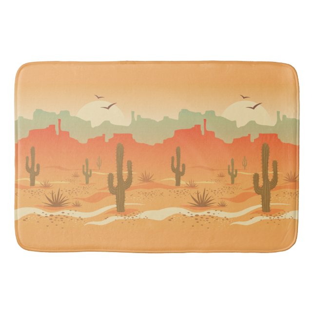 Tapis De Bain Desert Paysage Design Mat de bain (Devant)