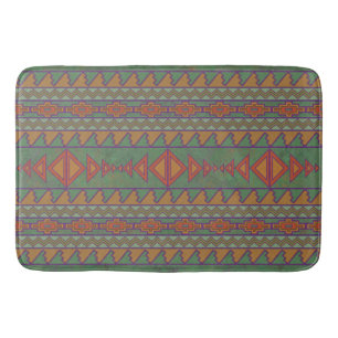 Tapis De Bain Desert Sud-Ouest Sagebrush Green Design géométri
