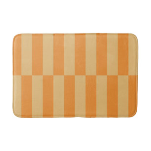 Tapis De Bain Design à rayures orange mandarine et blé