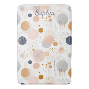Tapis De Bain Design de couleur Abstrait bleu et BrownCouverture