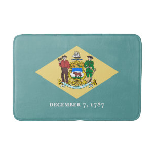 Tapis De Bain Design de drapeau d'état du Delaware