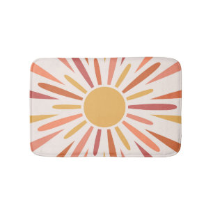 Tapis De Bain Design de style rétro coloré