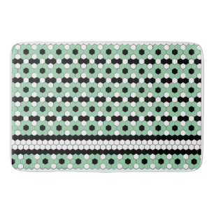 Tapis De Bain Design de tuile vert rétro