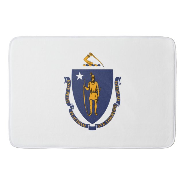 Tapis De Bain Design du drapeau d'État du Massachusetts (Devant)