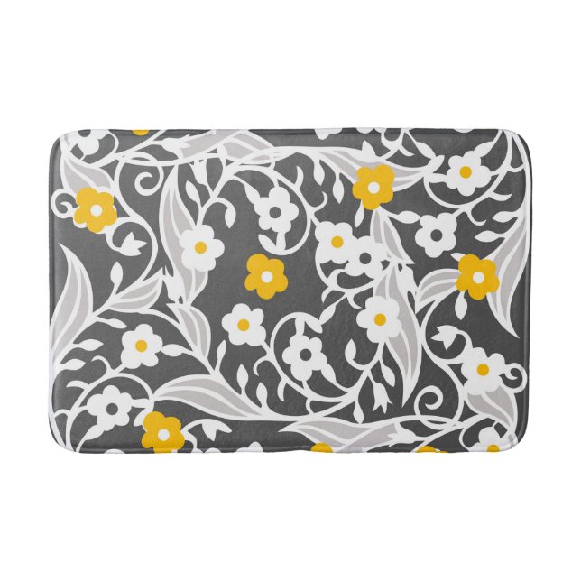 Tapis De Bain Design floral, motif moderne, vignes, fleurs (Devant)