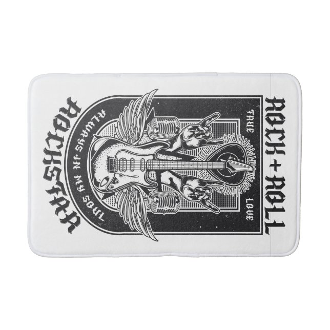 Tapis De Bain Design Guitar Rock (Devant)