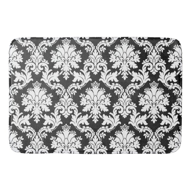 TAPIS DE BAIN DESIGN NOIR ET BLANC (Devant)
