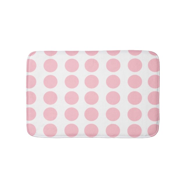 Tapis De Bain Design Pois rose (Devant)