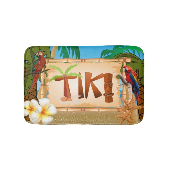 Tapis De Bain Design Tropical Tiki (Devant)