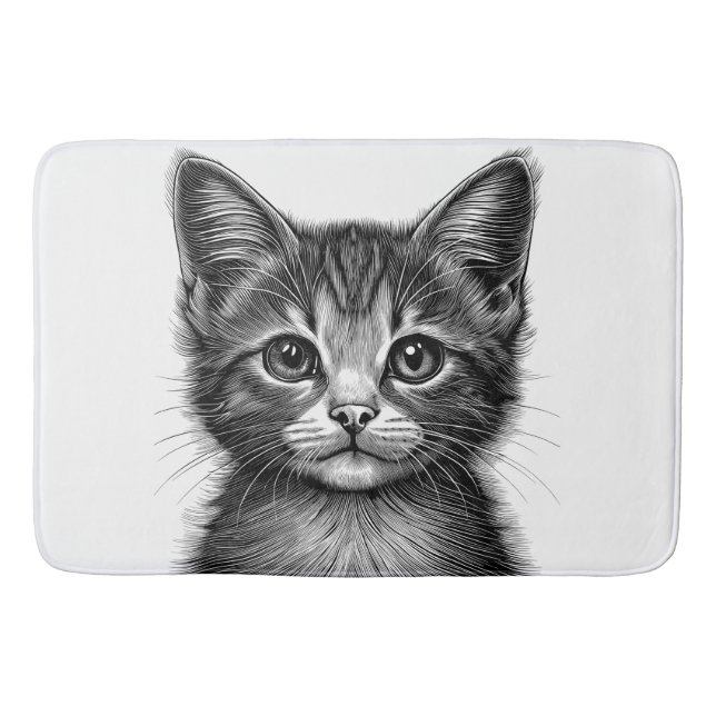 Tapis De Bain Dessin adorable de Young Cat (Devant)
