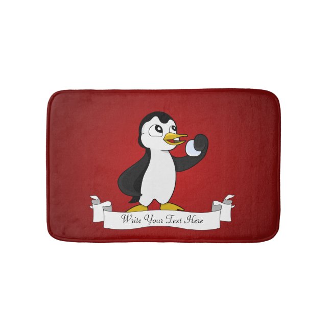 Tapis De Bain Dessin animé de manchot mignon (Devant)