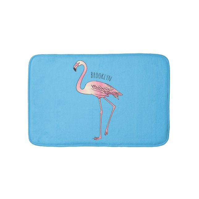 Tapis De Bain dessin animé d'oiseau Flamant rose (Devant)