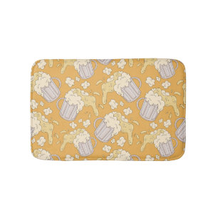 Tapis De Bain Dessin de bière : Vintage sans fil.