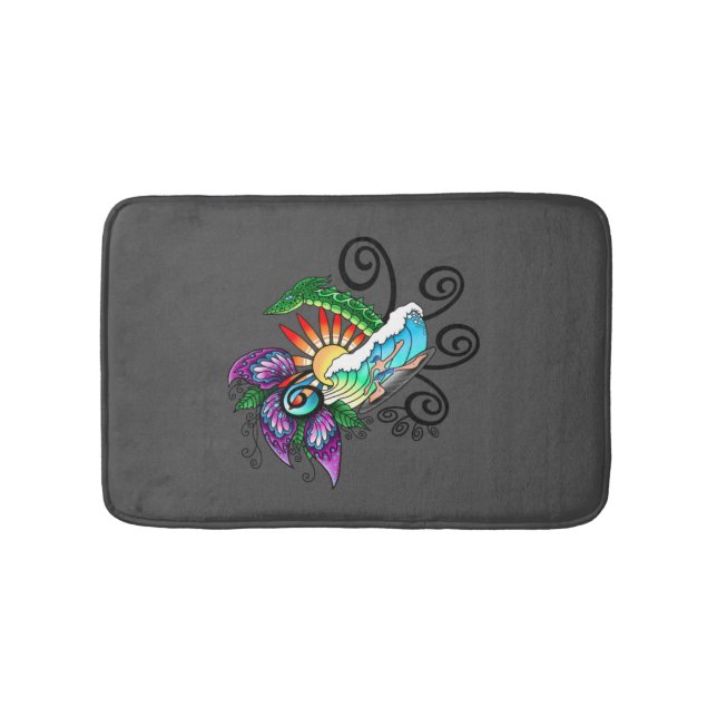 Tapis De Bain Dessin de Surfer Dude (Devant)