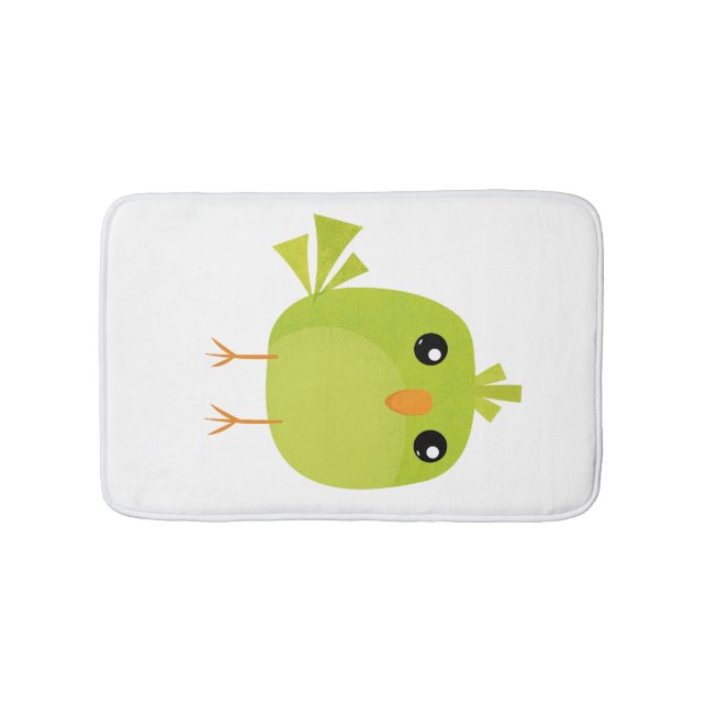 Tapis De Bain Dessin d'oiseau vert (Devant)