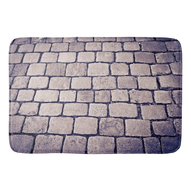 Tapis De Bain Détail de rue pavée, Horizontal (Devant)
