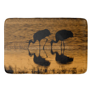 Tapis De Bain Deux grues silhouettées