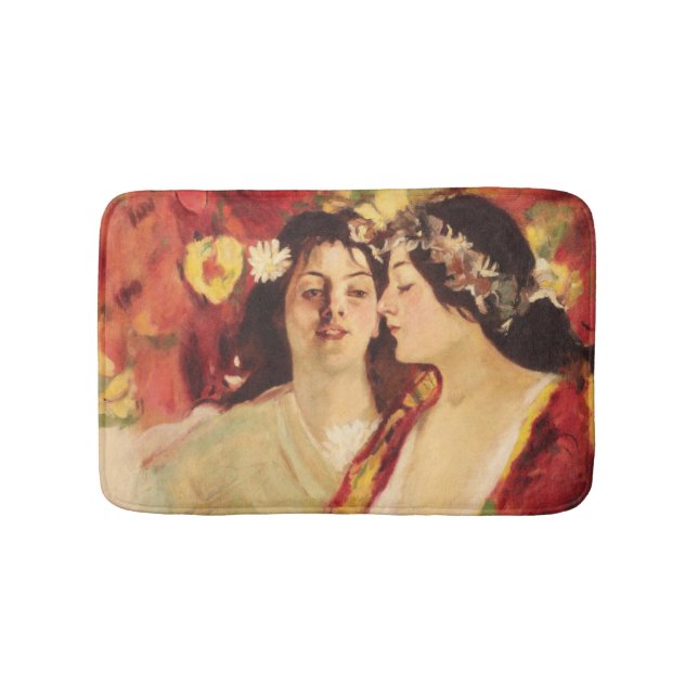 Tapis De Bain Deux muses du printemps (par Stefan Luchian) (Devant)