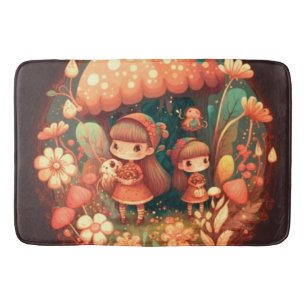 Tapis De Bain Deux petites filles adorables elfes
